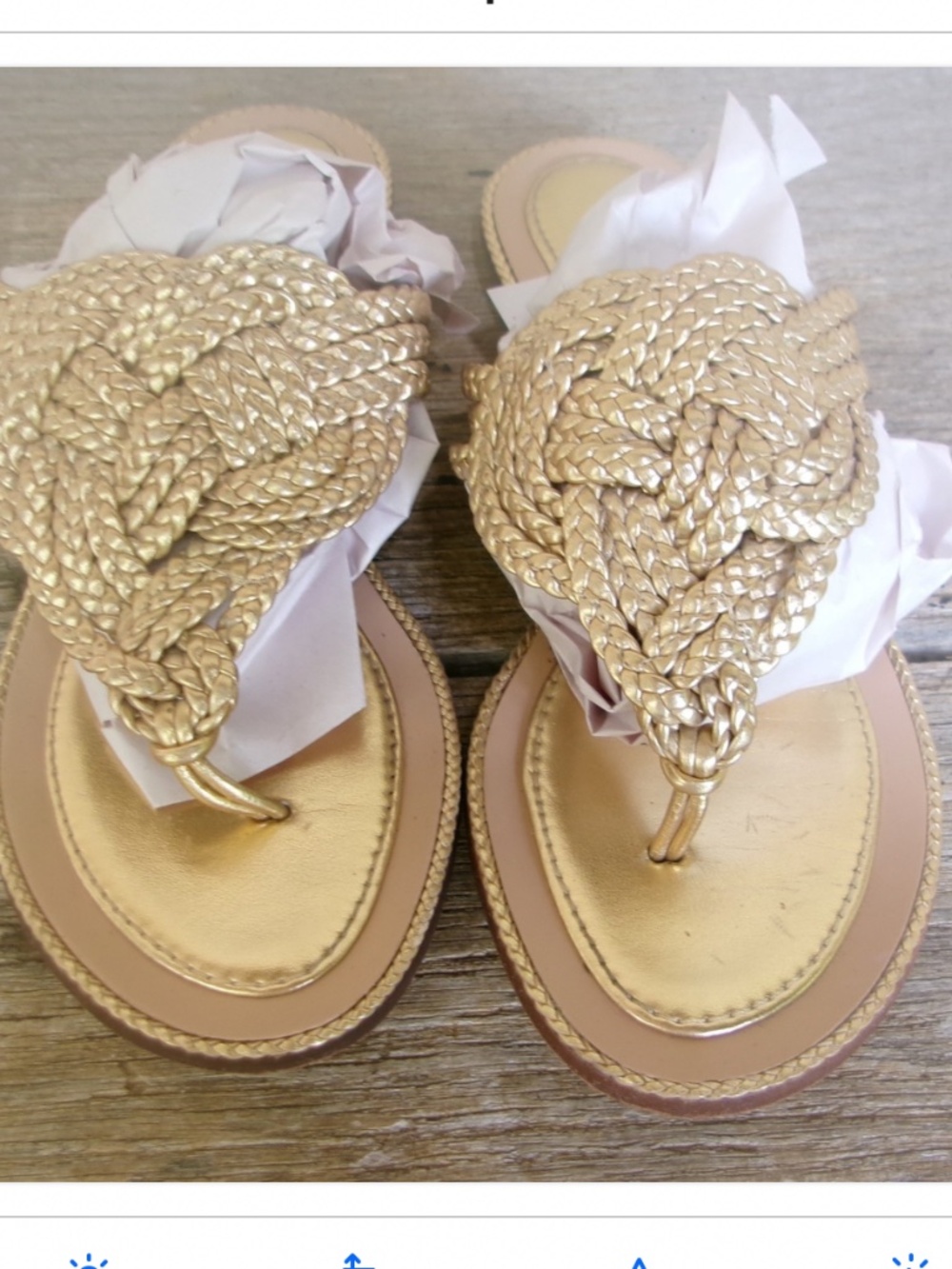 Kate Spade New York "Isabella" Braided Knot Thong Sandals